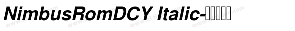 NimbusRomDCY Italic字体转换